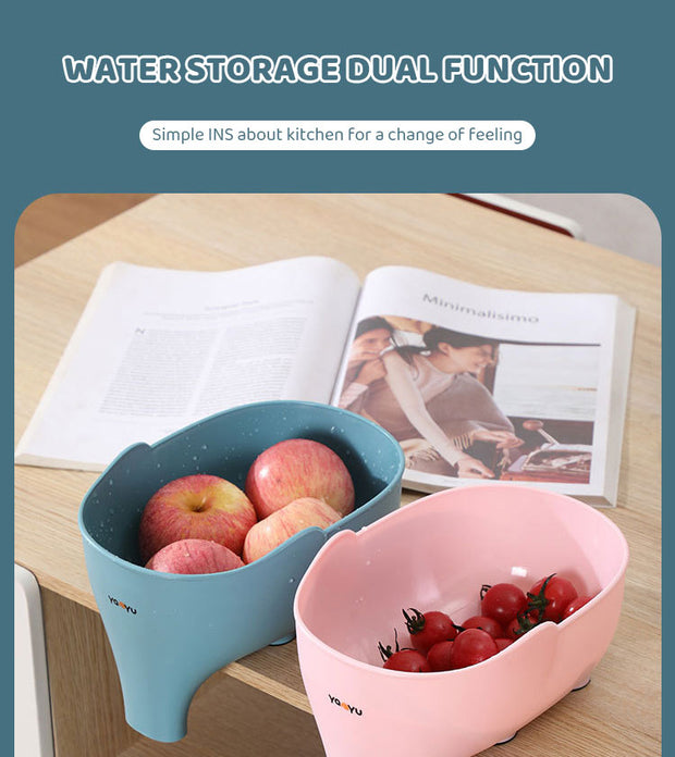 Elephant Drain Basket Multipurpose Kitchen Storage Drain Basket Household Fruit and Vegetable Basket Plastic Drain Basket