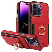 Suitable for iPhone 15Pro back cover phone case Apple 14 wallet iPhone 13 new ring protection leather case