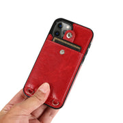 iPhone 12promax Card Phone Leather Case Apple 13 Silicone Soft 7/8P Oblique  Phone Cover