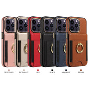 Suitable for iPhone 15Pro back cover phone case Apple 14 wallet iPhone 13 new ring protection leather case