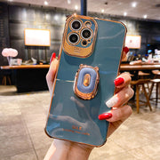 Boucho Luxury electroplating phone case for iphone 12 Pro MAX 11 Pro XS XR X SE 6 6s 7 8 plus 12Mini Phone Holder Ring Grip Case