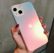 Simple and gradual laser suitable for iPhone 14 promax Apple 13 phone case 12 frosting