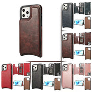 iPhone 14 phone leather case Crazy Horse Apple 13 phone case Creative max skin insert card protective case