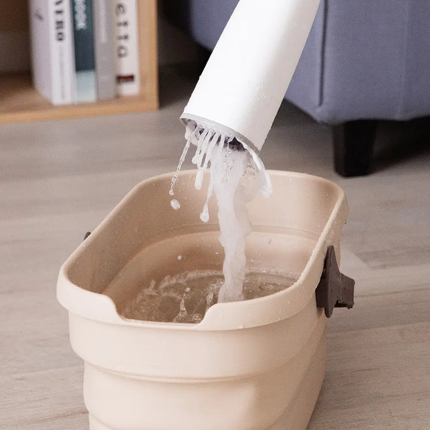 Yocada Flat Mop with Foldable Bucket