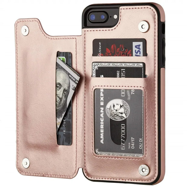 Folio - Retro Card Holder Phone Case