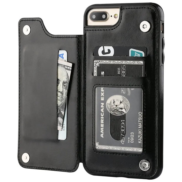 Folio - Retro Card Holder Phone Case