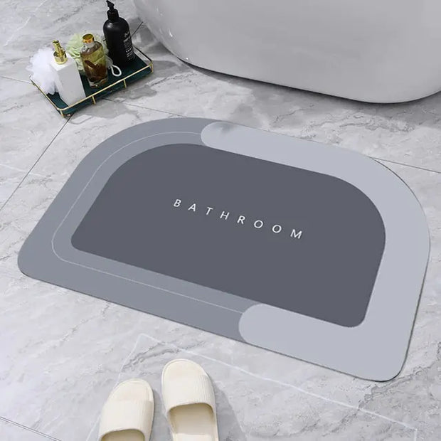 Super Absorbent Bathroom Mat Foot Mats Diatomite Rugs Non-Slip