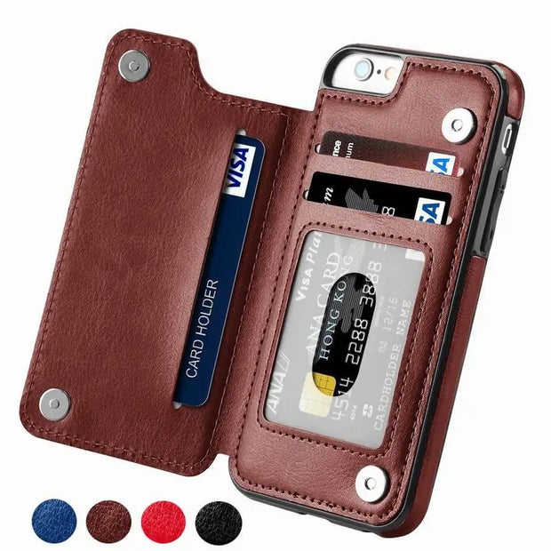 Folio - Retro Card Holder Phone Case